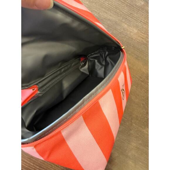 VICTORIA'S SECRET Pink Striped Backpack Bag with Cooler NEW - Picture 7 of 9